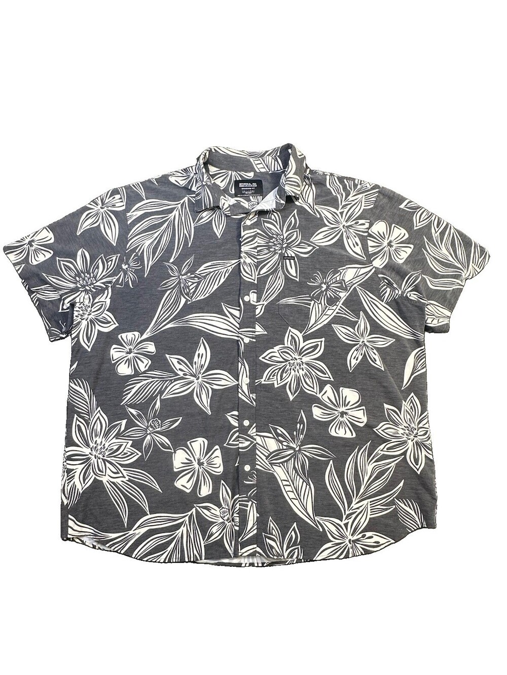 O'Neill Traveler Series Mens 2XL Floral Black/Wht Button Up